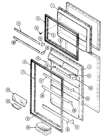 03 - Inner Door parts for Maytag Refrigerator RTS1900CAL / DH52B from AppliancePartsPros.com
