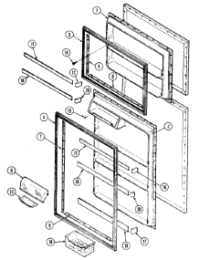 03 - Inner Door parts for Maytag Refrigerator RTS1900DAM from AppliancePartsPros.com