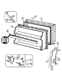 02 - Freezer Door parts for Admiral Refrigerator RTSA154AAM from AppliancePartsPros.com