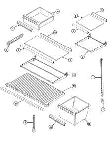 08 - Shelves & Accessories parts for Maytag Refrigerator RTT1700DAM from AppliancePartsPros.com