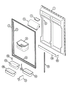 05 - Fresh Food Inner Door parts for Maytag Refrigerator RTV2100DAE from AppliancePartsPros.com