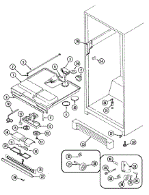 04 - Fresh Food Compartment parts for Maytag Refrigerator RTW2200DAE from AppliancePartsPros.com
