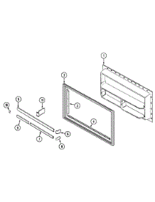 02 - Freezer Inner Door parts for Maytag Refrigerator RTW2200DAM from AppliancePartsPros.com