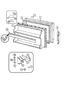 03 - Freezer Outer Door parts for Maytag Refrigerator RTW2200DAM from AppliancePartsPros.com