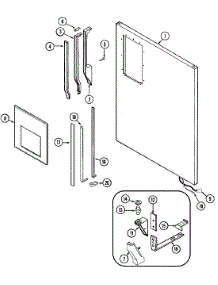 06 - Fresh Food Outer Door parts for Maytag Refrigerator RTW2200DAM from AppliancePartsPros.com