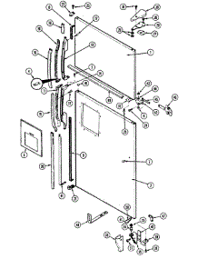 06 - Outer Door parts for Maytag Refrigerator RTW2201CAL / DH82A from AppliancePartsPros.com