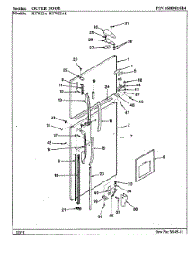07 - Outer Door parts for Maytag Refrigerator RTW22AL / 9E22A from AppliancePartsPros.com