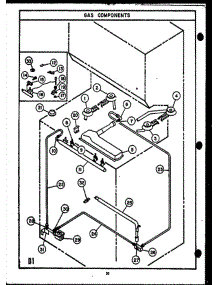 04 - Gas Components parts for Amana Range RVP397 from AppliancePartsPros.com