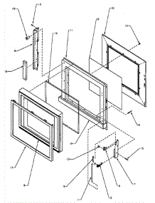 02 - Door Assy parts for Amana Microwave RW622T / P1170211M Z from AppliancePartsPros.com