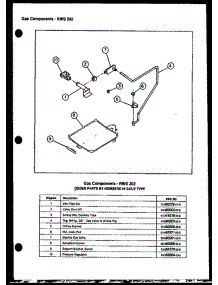 03 - Gas Components - Rws 202 parts for Amana Oven RWS202 from AppliancePartsPros.com