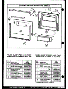 04 - Oven And Broiler Door Parts Rws-Rxs parts for Amana Oven RWS202 from AppliancePartsPros.com