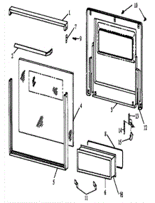 05 - Glass Oven Door (Rws-Rxs) parts for Amana Cooktop RWS214UWW / P1132437N from AppliancePartsPros.com