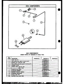 03 - Gas Components parts for Amana Oven RXS212 from AppliancePartsPros.com