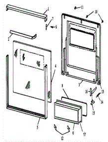 04 - Glass Broiler Door (Rws-Rxs) parts for Amana Oven RXS216U0 / P1132414N from AppliancePartsPros.com