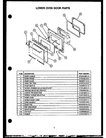 05 - Lower Oven Door Parts parts for Amana Oven RYD249 from AppliancePartsPros.com