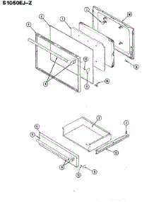 03 - Door parts for Admiral Range S1050EJ-Z from AppliancePartsPros.com