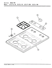 02 - Top Assembly parts for Admiral Cooktop S1171L-30 from AppliancePartsPros.com