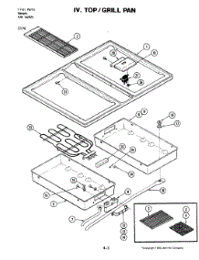 10 - Top / Grill Pan parts for Jenn-Air Range S176B from AppliancePartsPros.com