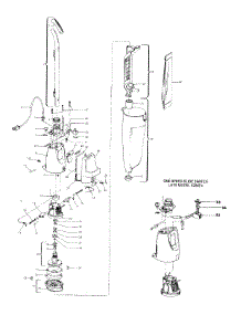 02 - Motor Assembly, Bag & Motorhousing parts for Hoover Carpet Floor Sweeper S2043--- from AppliancePartsPros.com