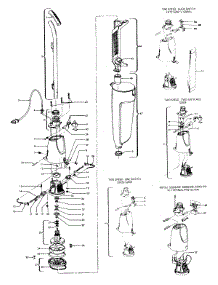 02 - Motor Assembly, Bag & Motorhousing parts for Hoover Carpet Floor Sweeper S2053--- from AppliancePartsPros.com