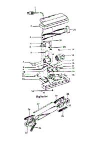 04 - Powerednozzle, Agitator parts for Hoover Vacuum S3191--- from AppliancePartsPros.com