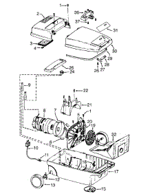 02 - Mainhousing parts for Hoover Vacuum S3429--- from AppliancePartsPros.com