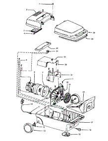 02 - Mainhousing parts for Hoover Vacuum S3433--- from AppliancePartsPros.com