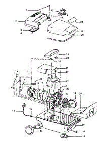 02 - Mainhousing parts for Hoover Vacuum S3483--- from AppliancePartsPros.com