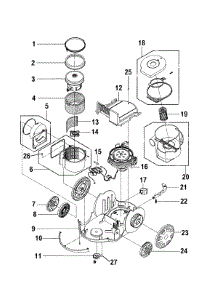 02 - Cordreel, Mainhousing, Motor parts for Hoover Vacuum S3755--- from AppliancePartsPros.com