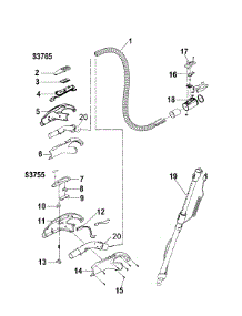 03 - Hose parts for Hoover Vacuum S3755080 from AppliancePartsPros.com