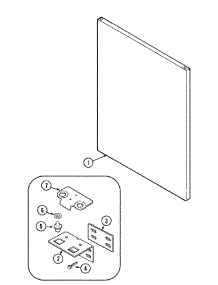 07 - Fresh Food Outer Door parts for Admiral Refrigerator S40STRP from AppliancePartsPros.com