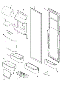 07 - Fresh Food Inner Door parts for Admiral Refrigerator S60STRP from AppliancePartsPros.com