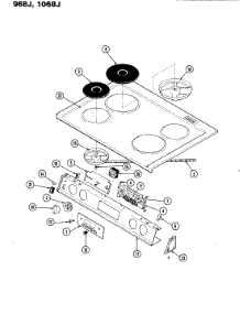 03 - Top Assembly parts for Admiral Range S968J-CHZW from AppliancePartsPros.com