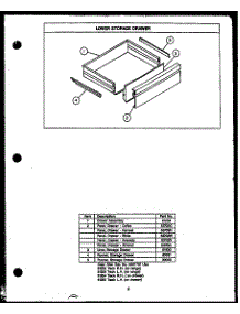 04 - Lower Storage Drawer parts for Amana Range SAE26TC from AppliancePartsPros.com