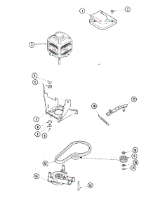 04 - Motor, Pump And Idler Assembly parts for Maytag Washer SAV405DAWW from AppliancePartsPros.com