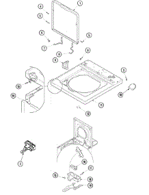 06 - Top And Door Switch parts for Maytag Washer SAV505DAWW from AppliancePartsPros.com