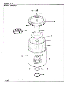 05 - Tub parts for Maytag Washer SAW25K3S from AppliancePartsPros.com