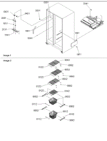 07 - Freezer Shelves And Lights parts for Amana Refrigerator SB21VPSE / P1315603W E from AppliancePartsPros.com
