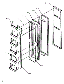 07 - Fz Door parts for Amana Refrigerator SB520SW / P1185001W W from AppliancePartsPros.com