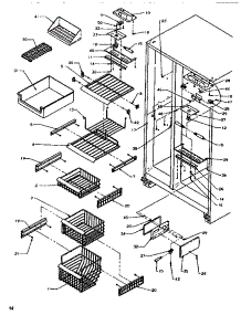 08 - Fz Shelving & Ref Light parts for Amana Refrigerator SB520SW / P1185001W W from AppliancePartsPros.com
