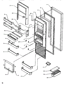 10 - Ref Door parts for Amana Refrigerator SB520SW / P1185001W W from AppliancePartsPros.com