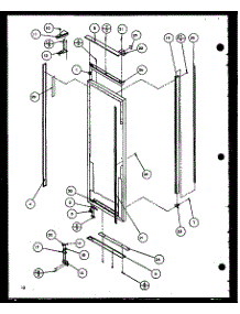 14 - Ref Door Hinge And Trim Parts parts for Amana Refrigerator SBD20K / P1117701W W from AppliancePartsPros.com