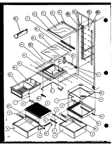 15 - Ref Shelving And Drawers parts for Amana Refrigerator SBD20K / P1102508W W from AppliancePartsPros.com
