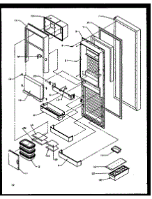 13 - Ref Door parts for Amana Refrigerator SBD20NW / P1162503W W from AppliancePartsPros.com