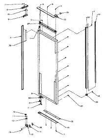 12 - Ref Door Hinge & Trim Parts parts for Amana Refrigerator SBD20Q2W / P1162512W W from AppliancePartsPros.com