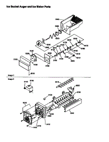 06 - Ice Bucket Auger And Ice Makeer Parts parts for Amana Refrigerator SBD20S4E / P1190004W E from AppliancePartsPros.com