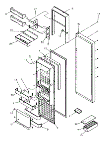 11 - Ref Door parts for Amana Refrigerator SBD20S4W / P1190001W W from AppliancePartsPros.com