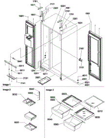 12 - Refrigerator / Freezer Lights And Hinges parts for Amana Refrigerator SBD522VE / P1320303W E from AppliancePartsPros.com
