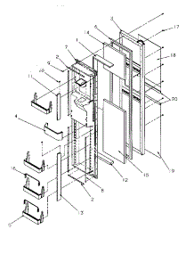 08 - Fz Door parts for Amana Refrigerator SBDE20S4SW / P1190902W W from AppliancePartsPros.com