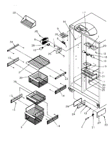 09 - Fz Shelving & Ref Light parts for Amana Refrigerator SBDE20S4SW / P1190902W W from AppliancePartsPros.com